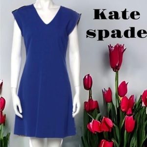 KATE SPADE V NECK MINI DRESS SIZE 6 A-LINE